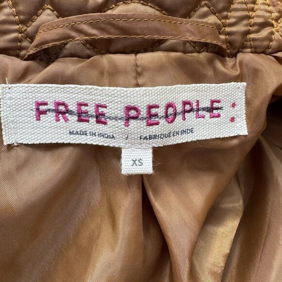 New Free People Quinn Quilted Cropped Jacket Olive Green XS - Picture 5 of 8